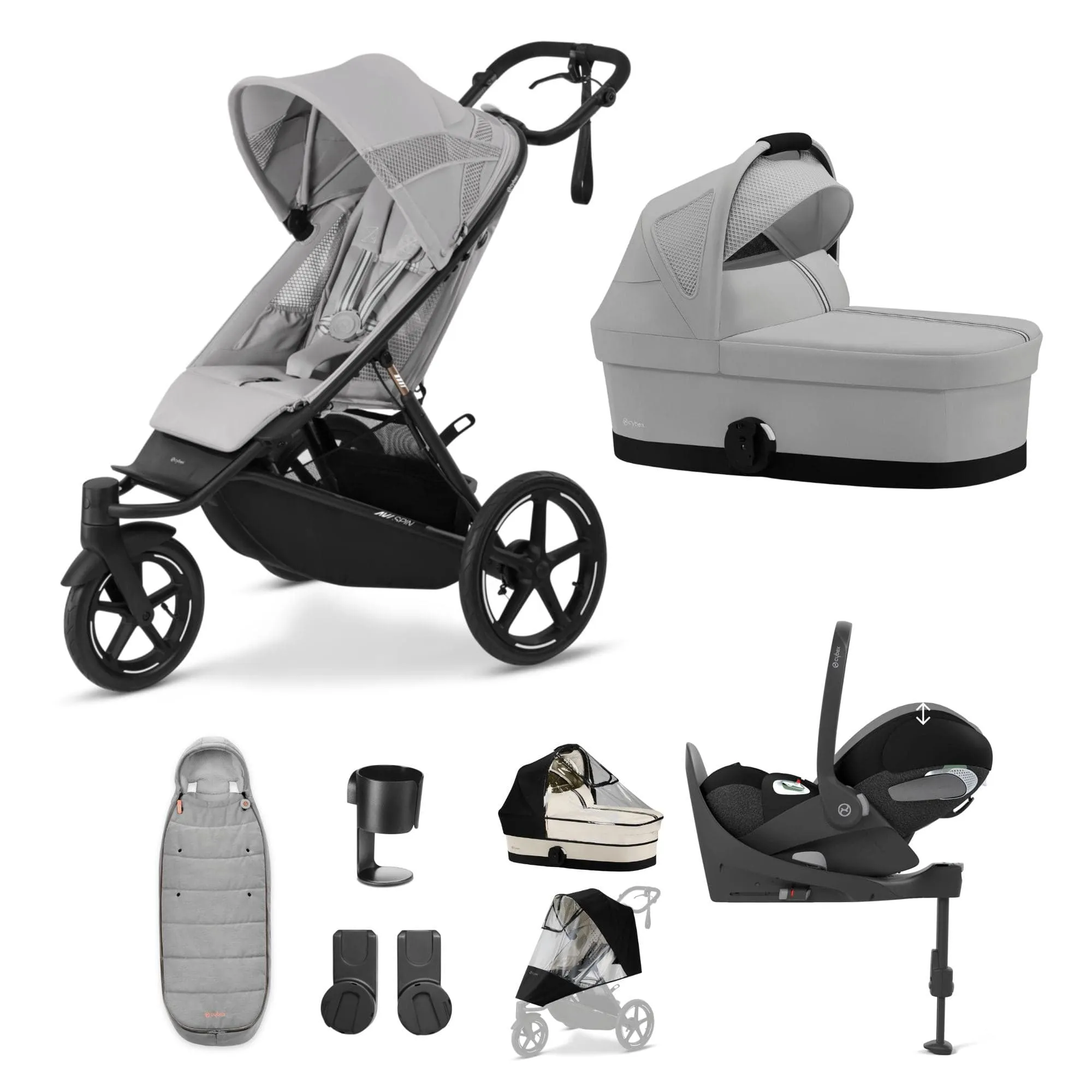 Cybex Avi Spin Luxury Bundle in Fog Grey