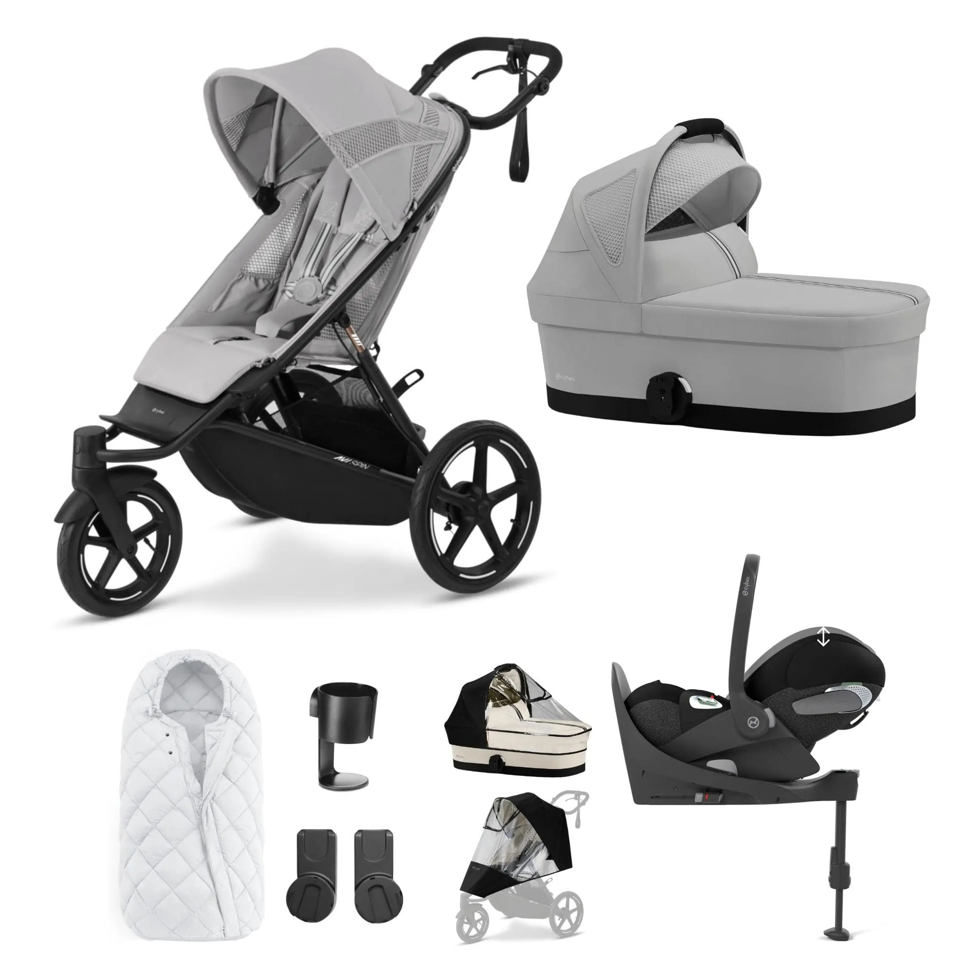 Cybex Avi Spin Luxury Bundle in Fog Grey