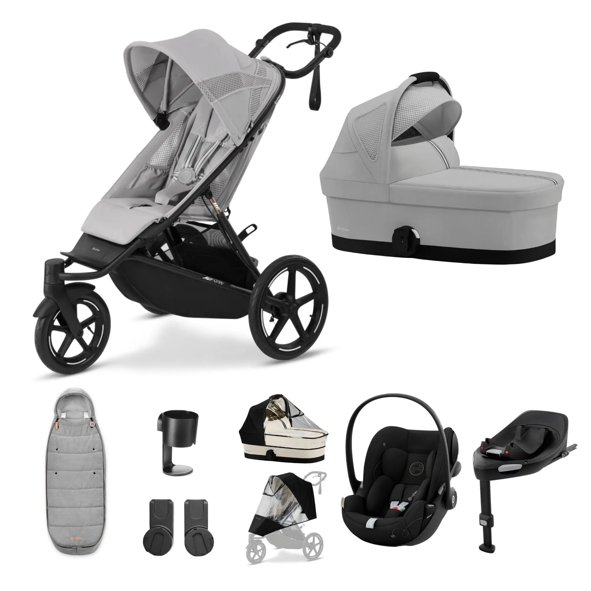Cybex Avi Spin Luxury Bundle in Fog Grey
