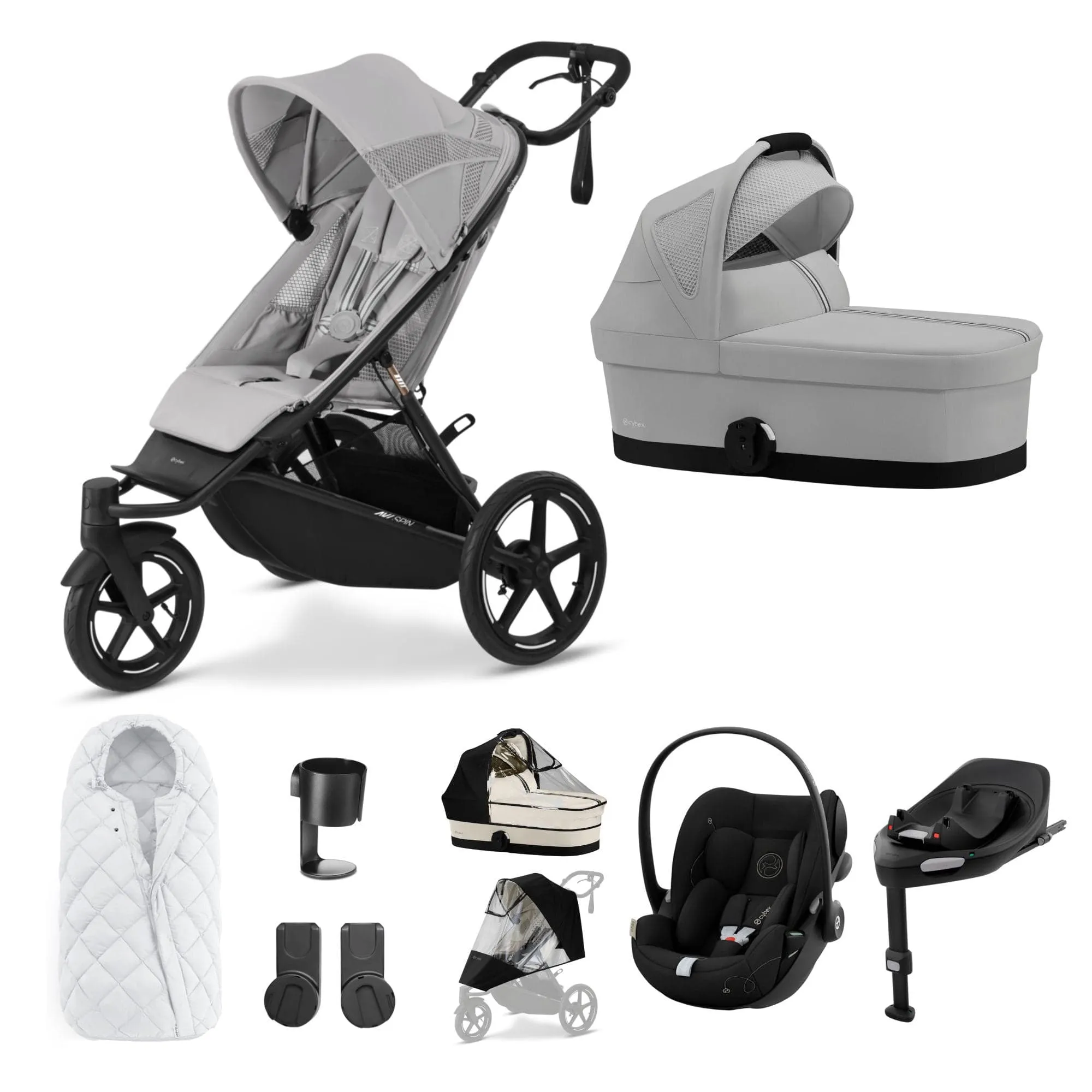 Cybex Avi Spin Luxury Bundle in Fog Grey