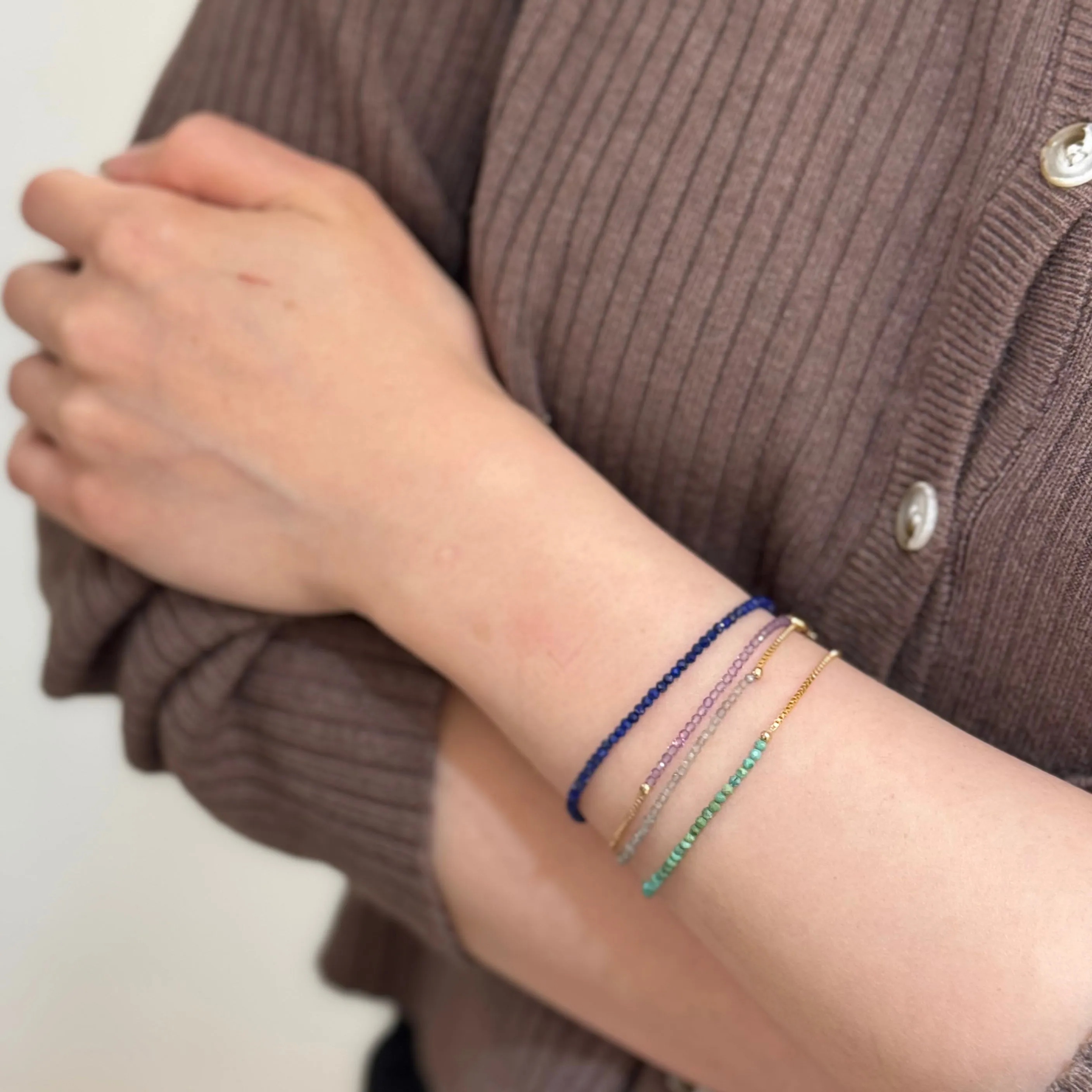 Dainty Stretchy Bracelet With Clasp