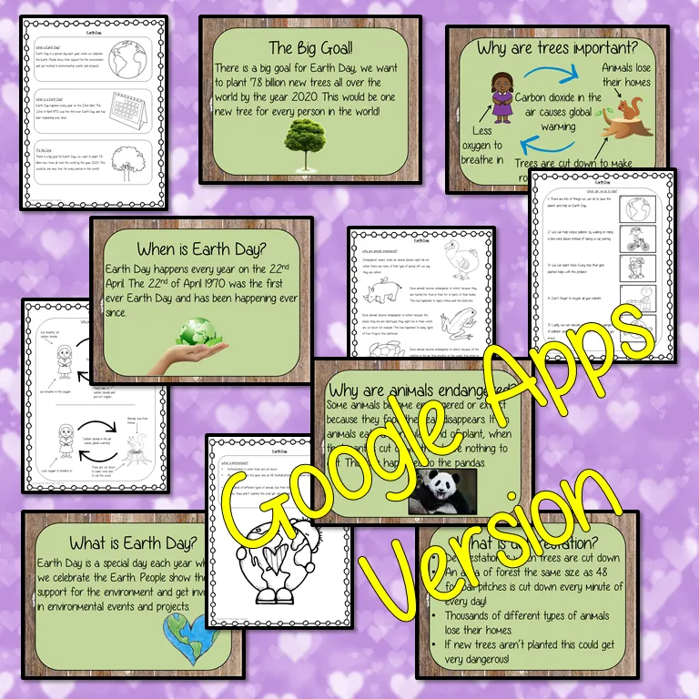 Distance Learning Earth Day Google Slides Lesson