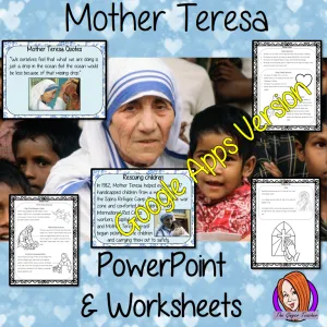 Distance Learning Mother Teresa Google Slides Lesson