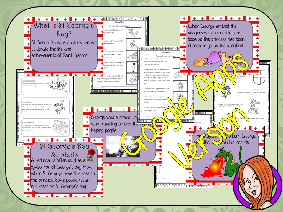 Distance Learning Saint George’s Day Google Slides Lesson