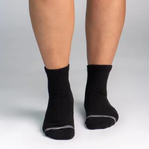 Dr. Segal's x PUDUS Cushioned Socks | Comfy Quarter Crew | Black