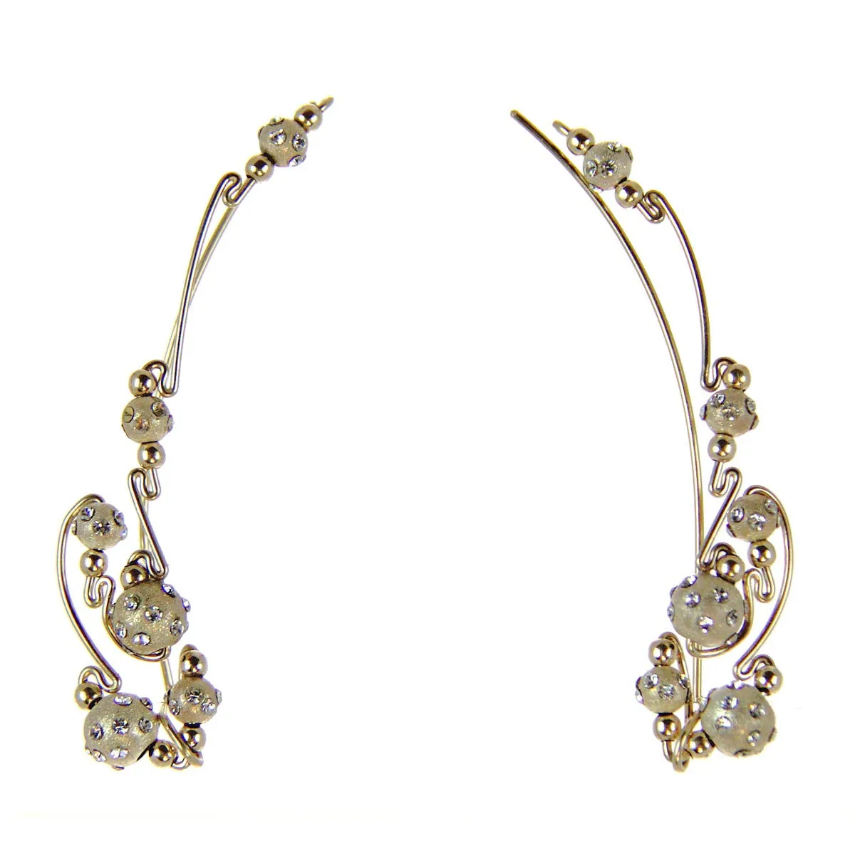Ear Vine Gold Satin Beads