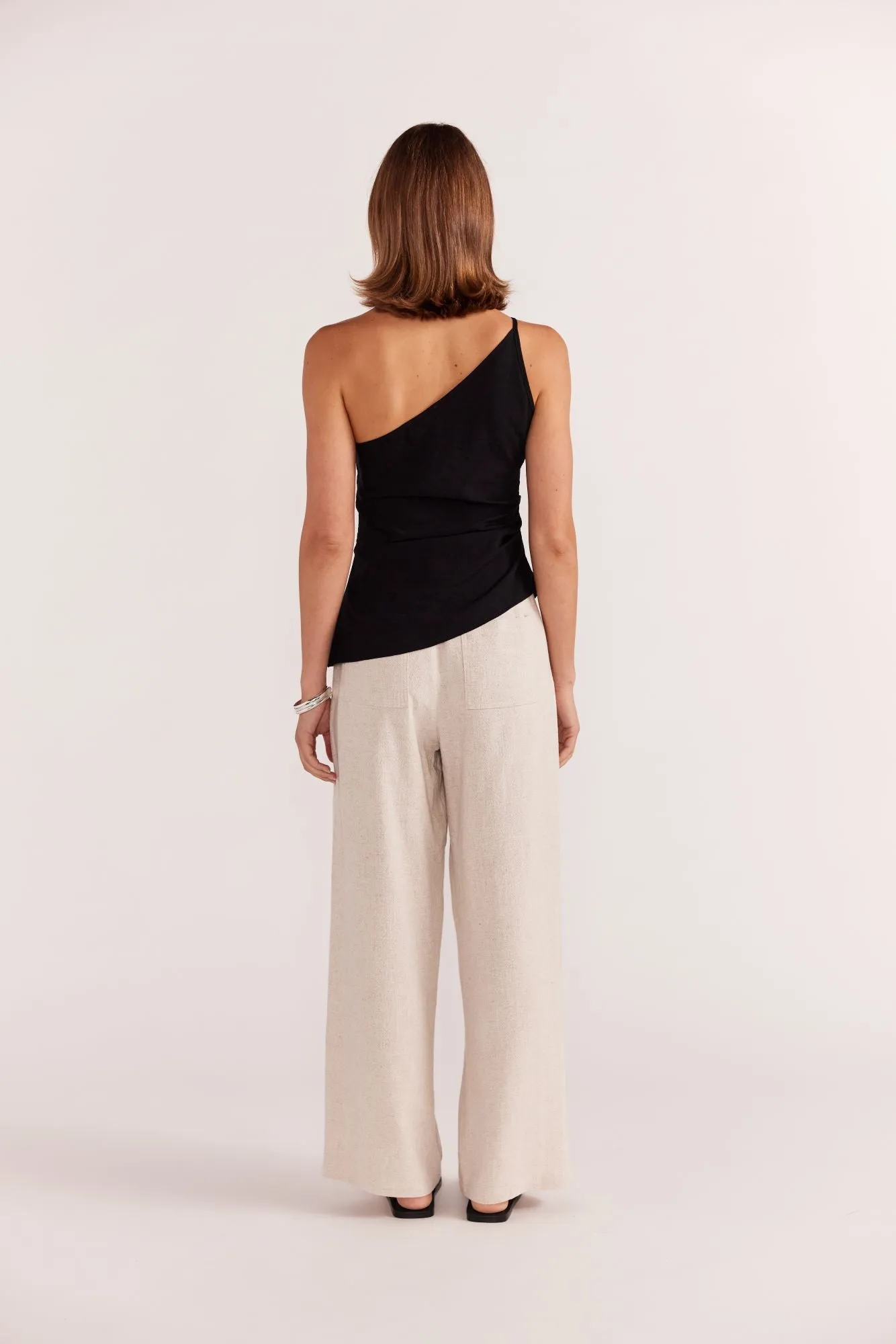 Eva One Shoulder Top | Black