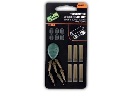 Fox Edges Tungsten Chod bead kit x 6 beads / buffer sleeves