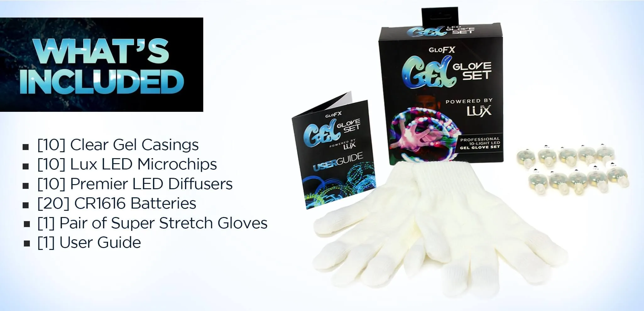 GloFX Lux Gel Glove Set