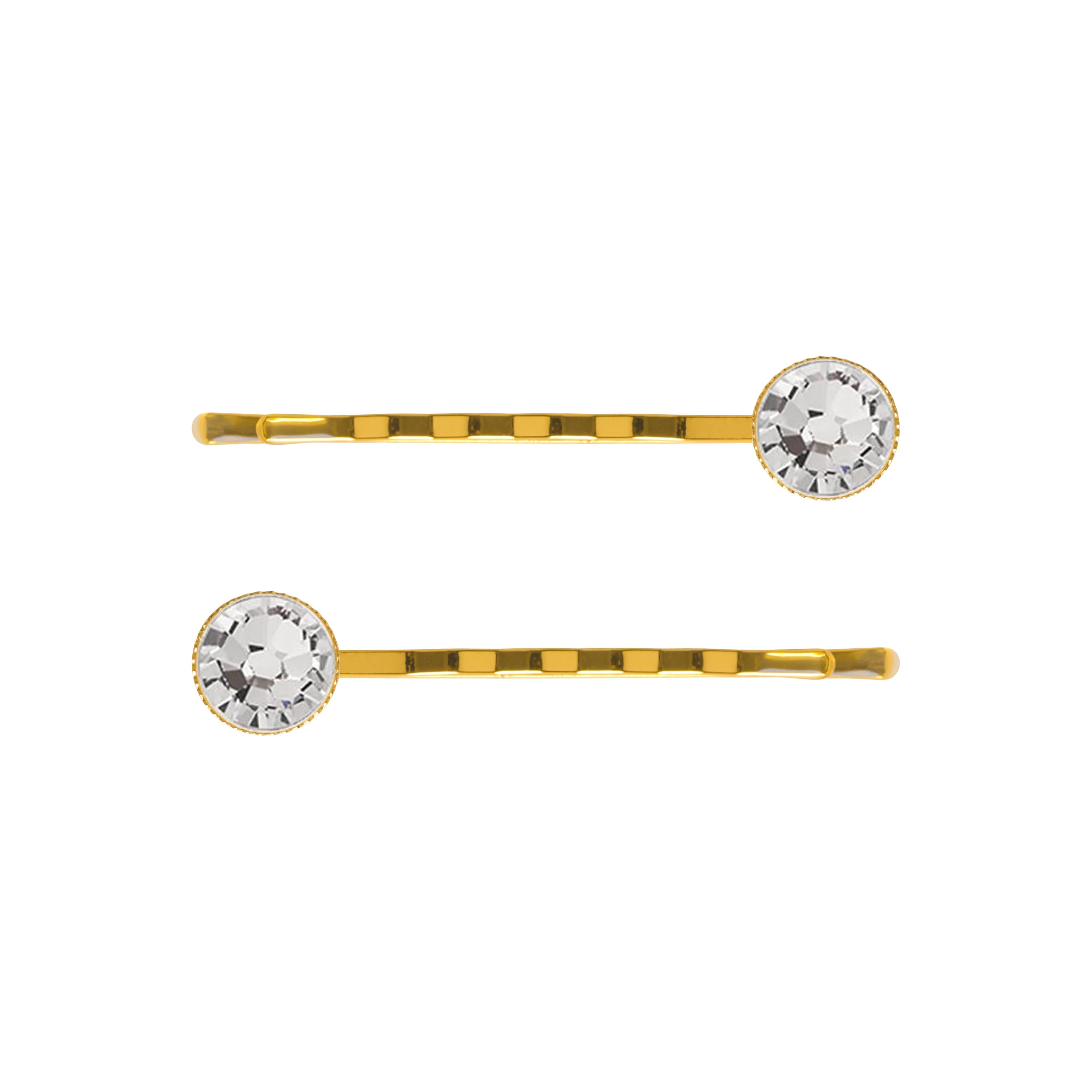 Gold Crystal Hair Slide Set