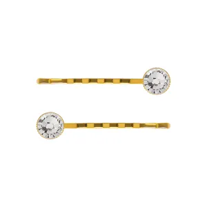 Gold Crystal Hair Slide Set