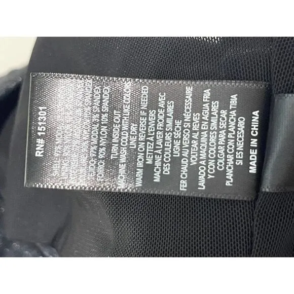 Good American Women's The Running Short Moonlight Metallic Sparkle Black 0 XS