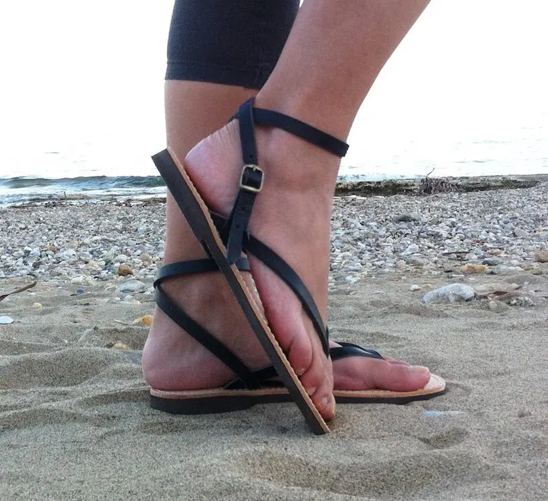 Greek leather sandals