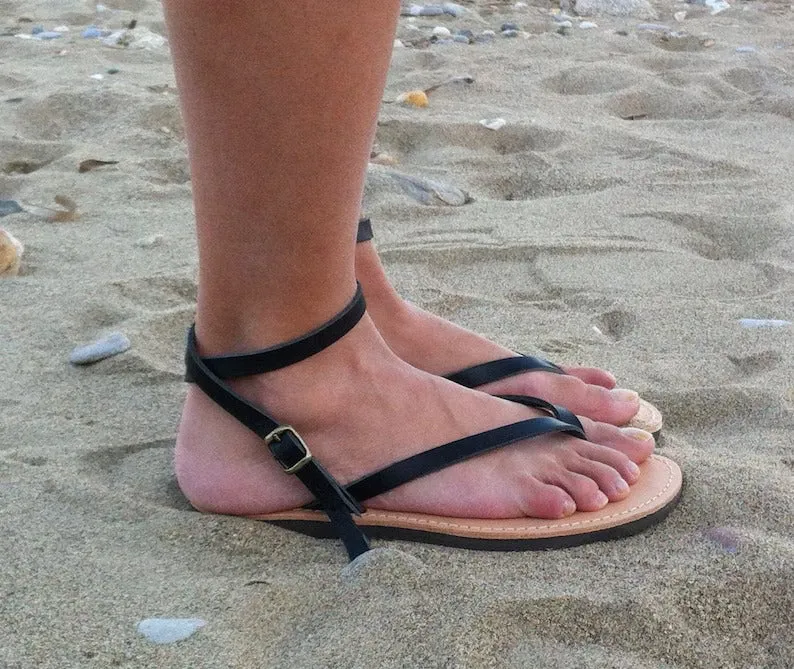 Greek leather sandals