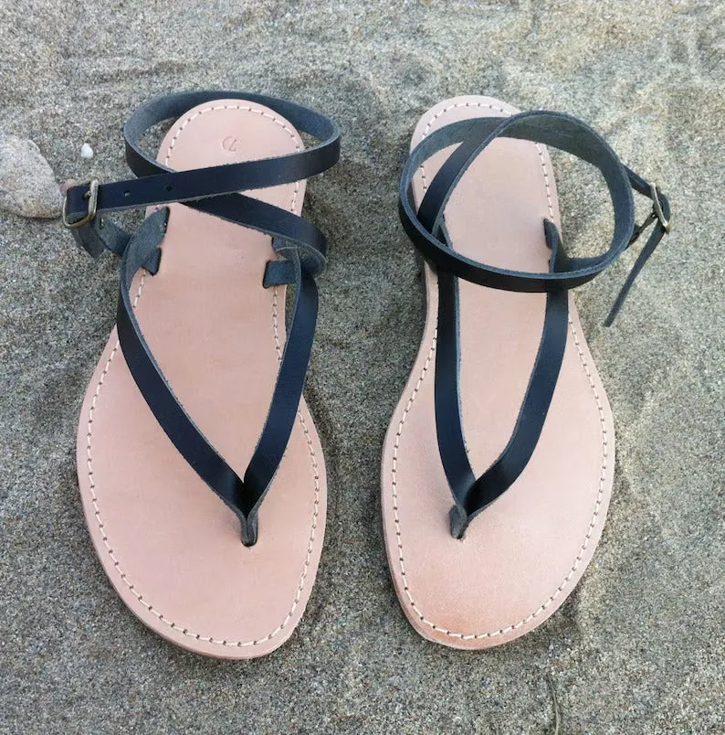 Greek leather sandals