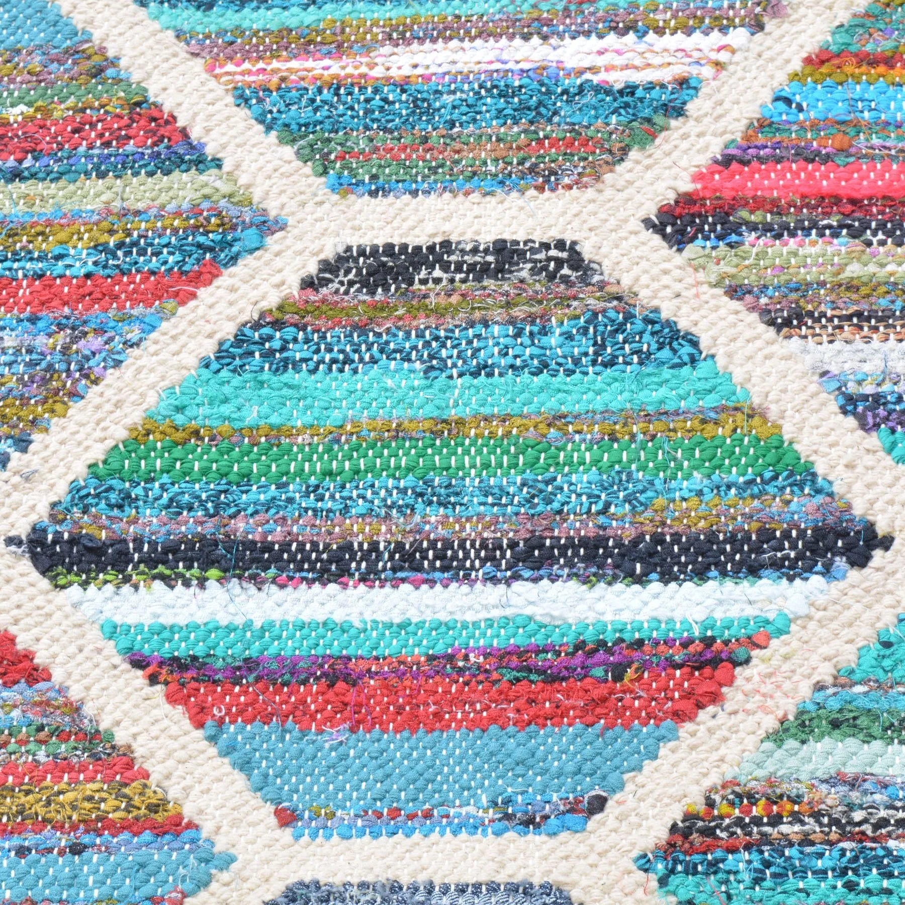 Hand-Woven Flatweave Multicolored Rug Handmade Rug (Size 2.6 X 6.1) Brrsf-1437