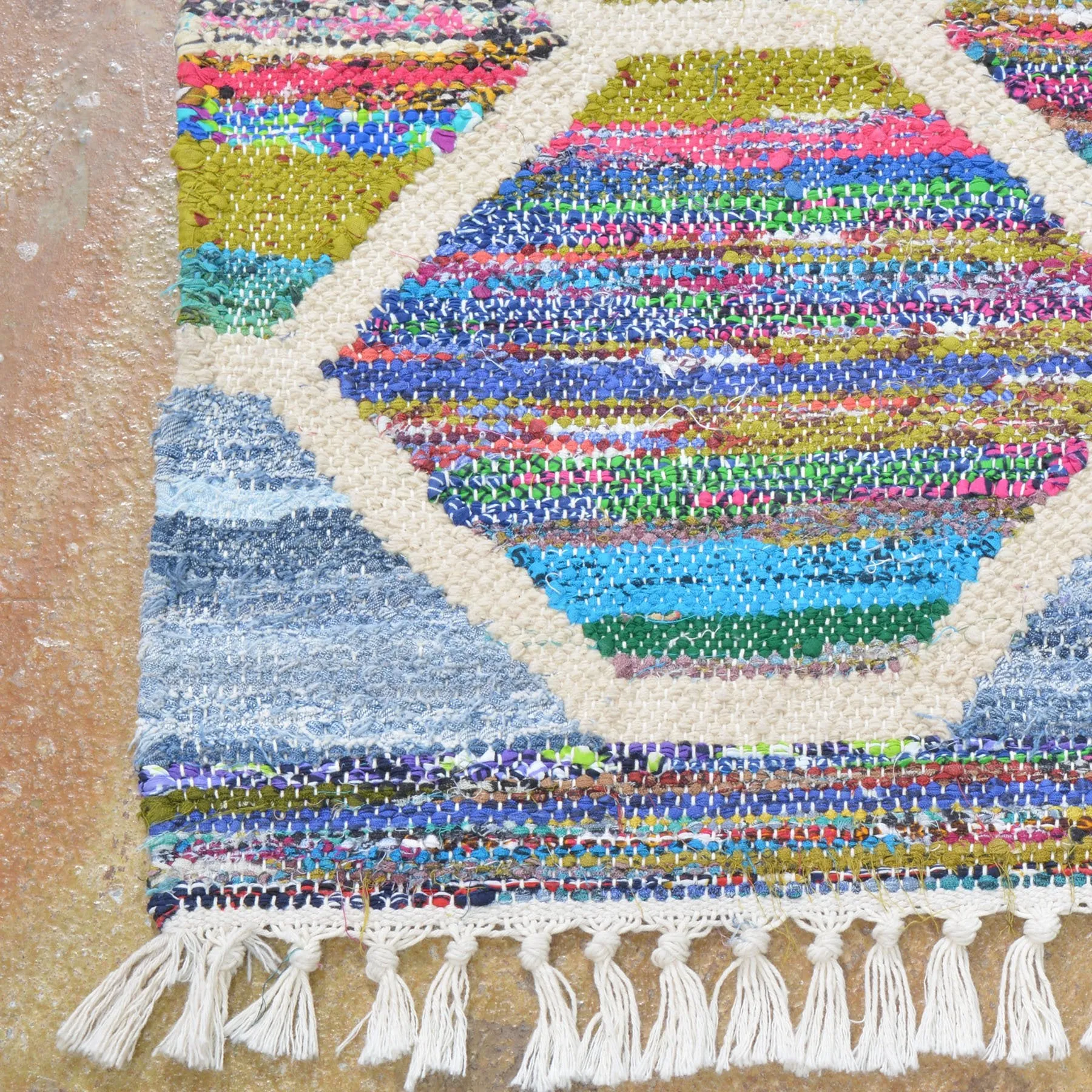 Hand-Woven Flatweave Multicolored Rug Handmade Rug (Size 2.6 X 6.1) Brrsf-1437