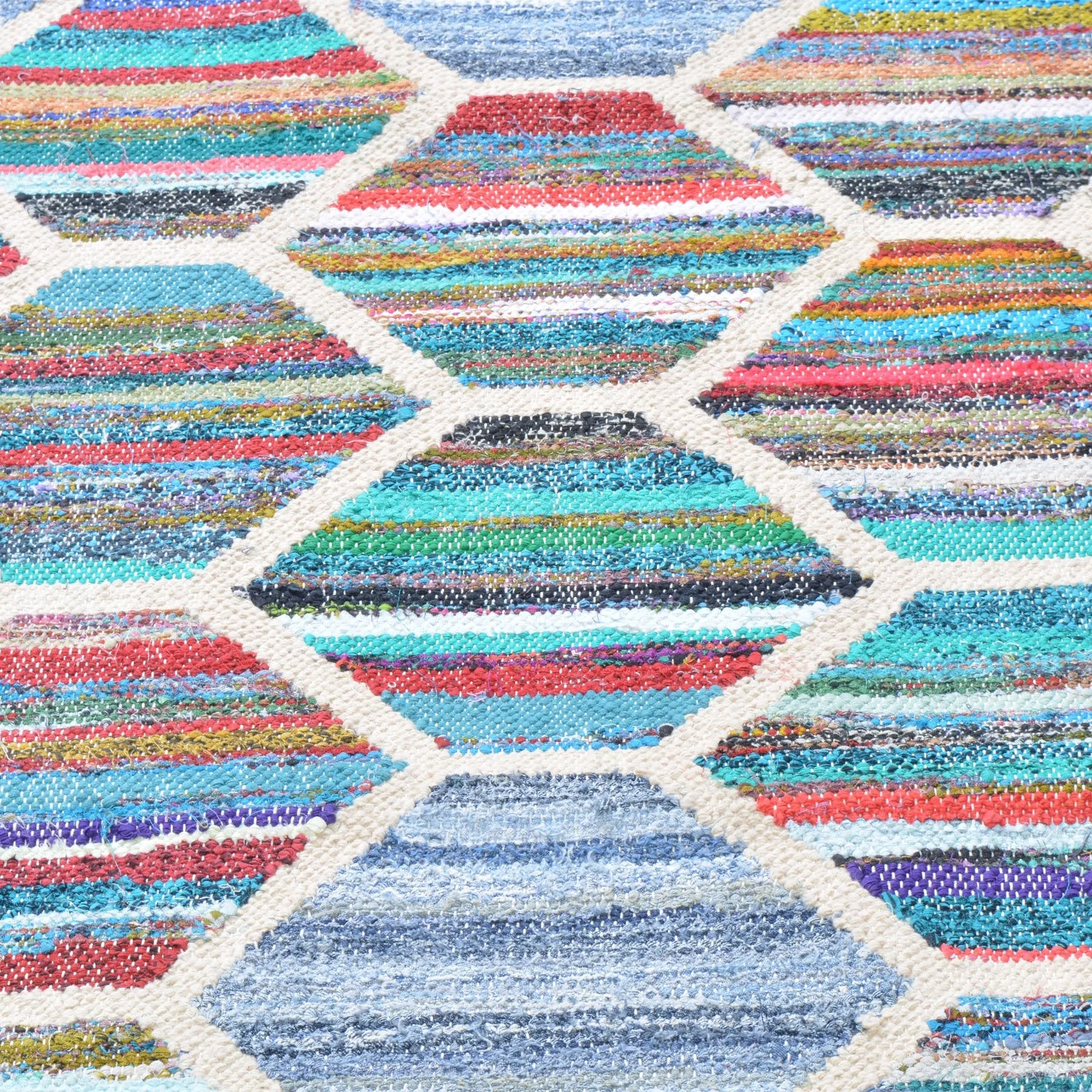 Hand-Woven Flatweave Multicolored Rug Handmade Rug (Size 2.6 X 6.1) Brrsf-1437