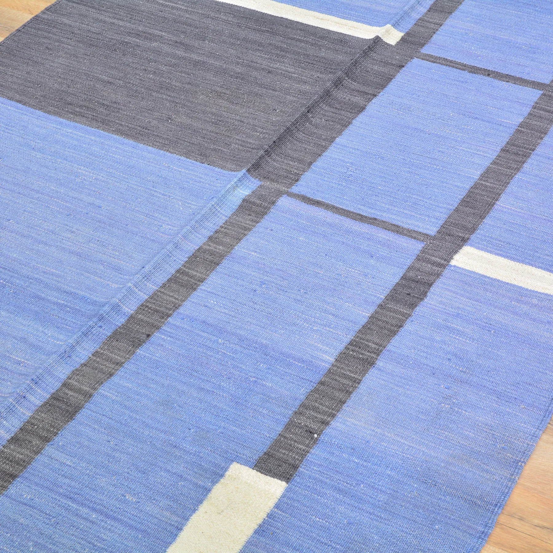 Hand-Woven Oriental Reversible Modern Design Kilim Handmade Rug (Size 4.0 X 5.9) Cwral-10110