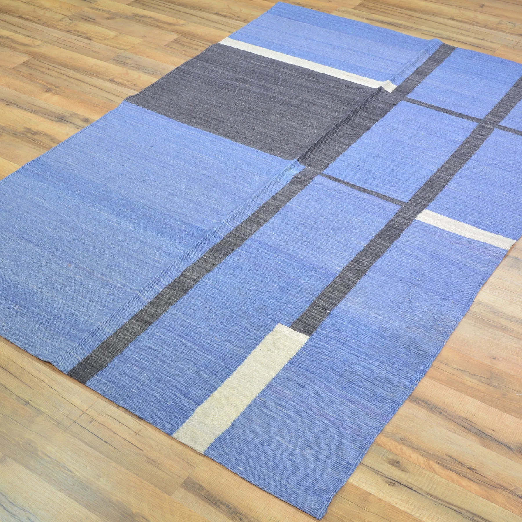 Hand-Woven Oriental Reversible Modern Design Kilim Handmade Rug (Size 4.0 X 5.9) Cwral-10110