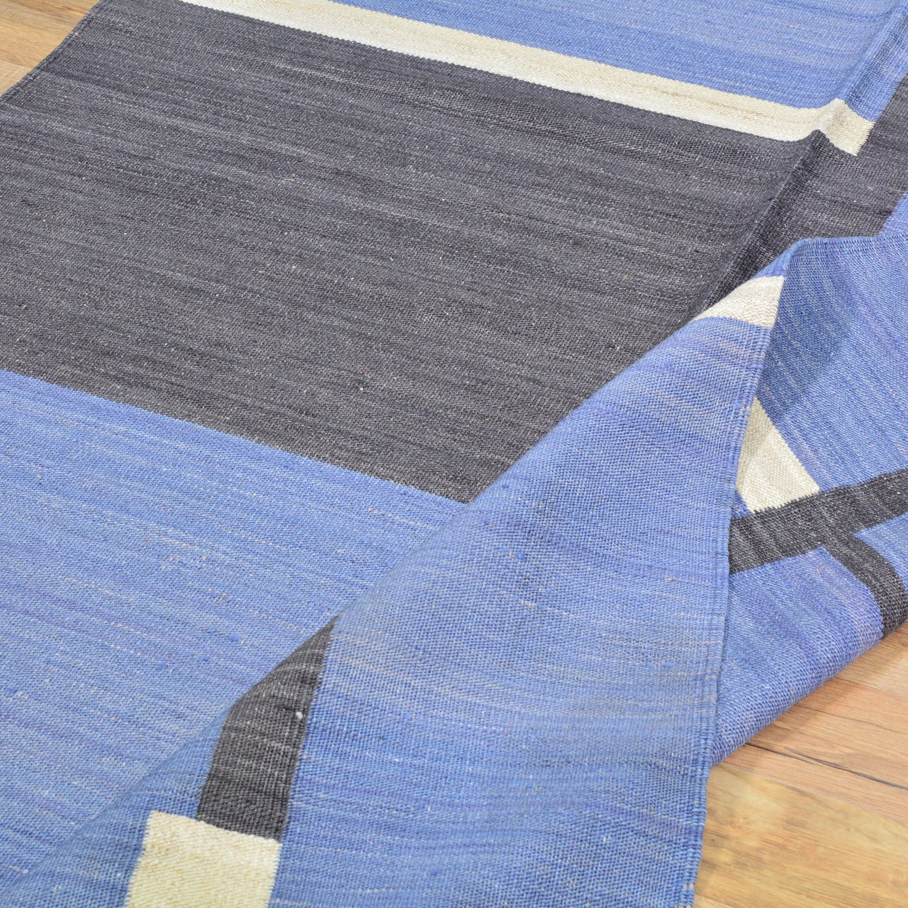 Hand-Woven Oriental Reversible Modern Design Kilim Handmade Rug (Size 4.0 X 5.9) Cwral-10110