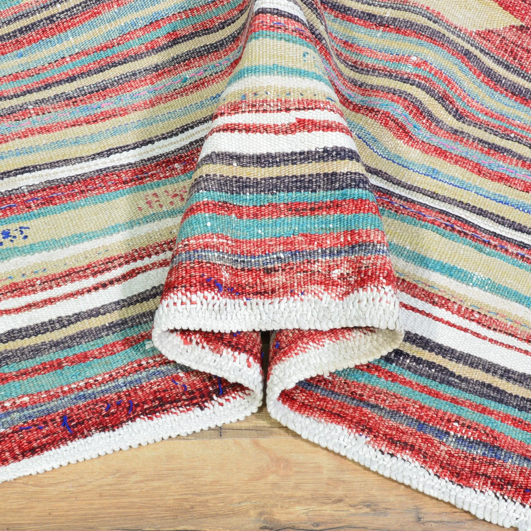 Hand-Woven Turkish Kilim Traditional Handmade Wool Rug (Size 4.8 X 8.11) Brrsf-1104