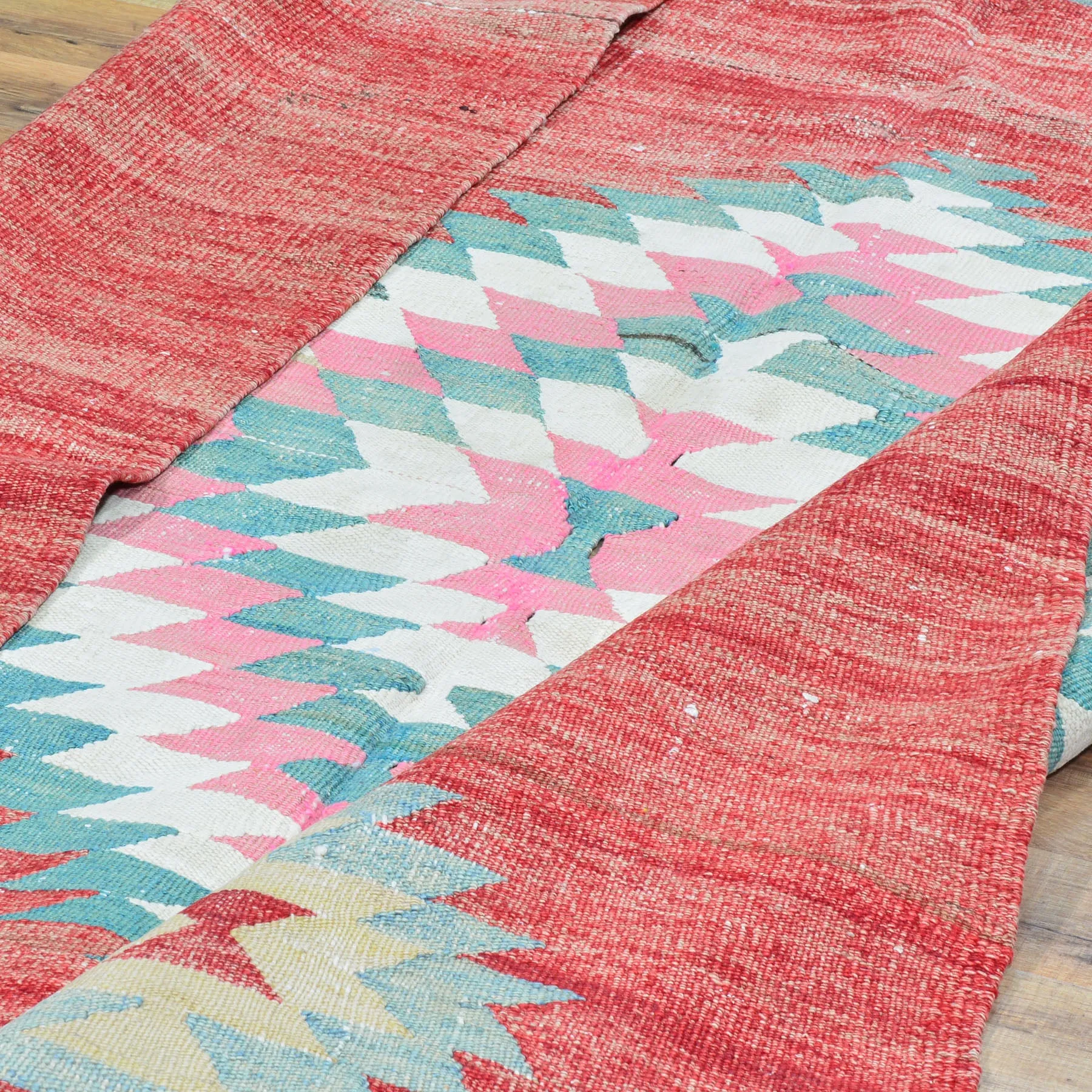Hand-Woven Turkish Kilim Traditional Handmade Wool Rug (Size 4.8 X 8.11) Brrsf-1104