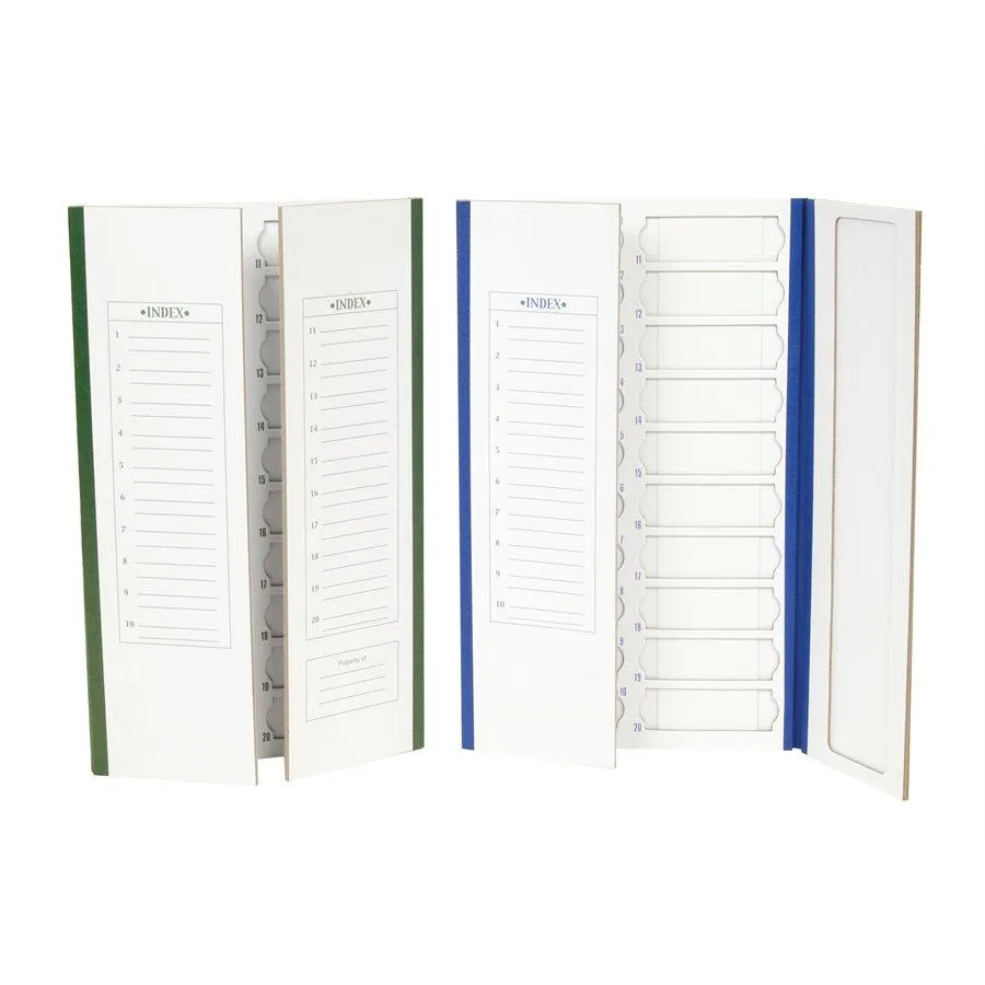Heathrow Scientific 9913 20-Place Cardboard Slide Tray, Blue Trim