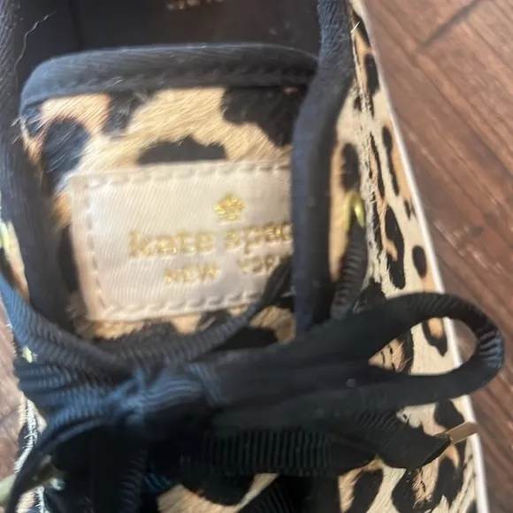 Keds x Kate Spade Kickstart Genuine Calf Hair Sneakers Leopard Print Size 9