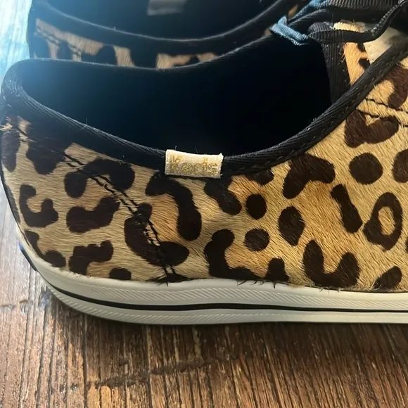 Keds x Kate Spade Kickstart Genuine Calf Hair Sneakers Leopard Print Size 9