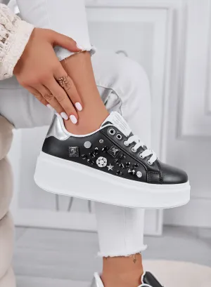 KELLY - Sneakers nere con zeppa e applicazioni gioiello