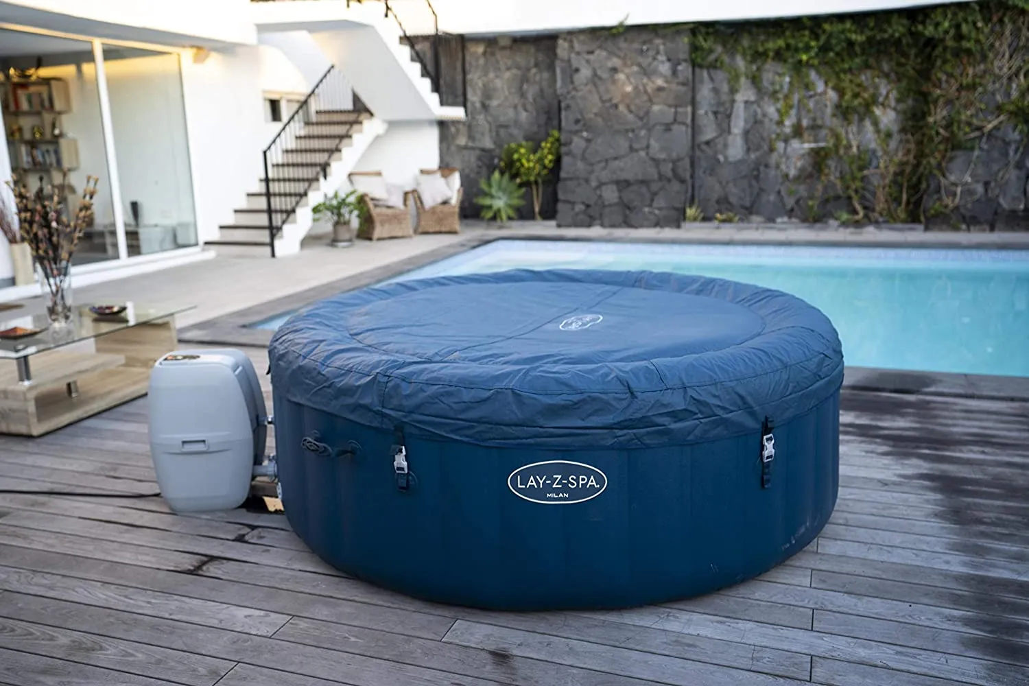 Lay-Z-Spa Milan Airjet Plus Inflatable Hot Tub