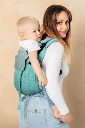 LennyLamb Onbuhimo Toddler Size Little Herringbone Ombre Green