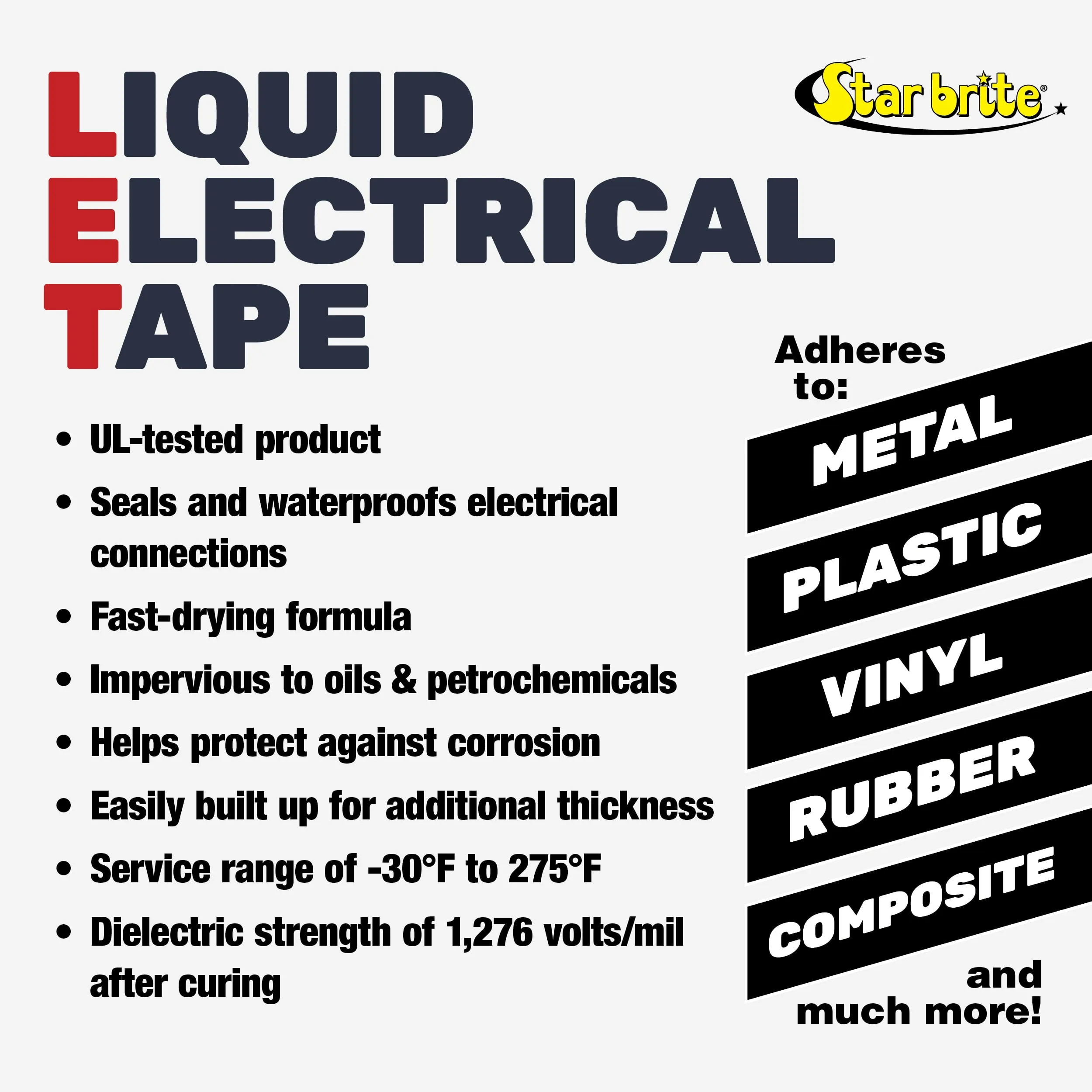 Liquid Electrical Tape - Black Vinyl Coating - 4oz Can with Applicator Brush