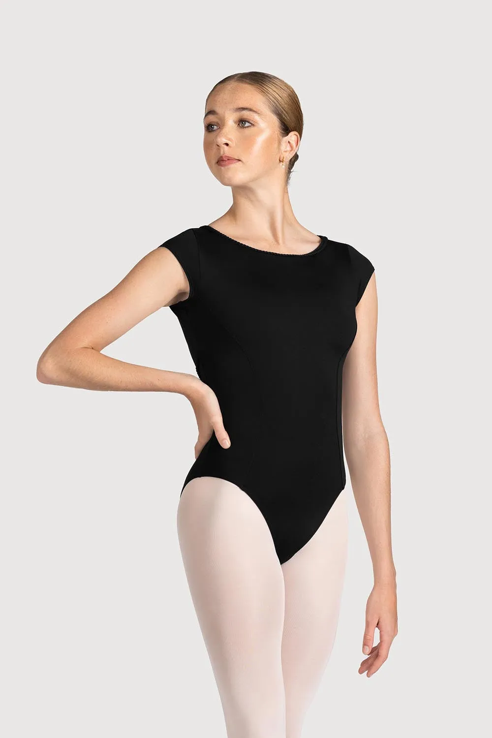 LM55103 - Mirella Miami Open Back Womens Cap Sleeve Leotard