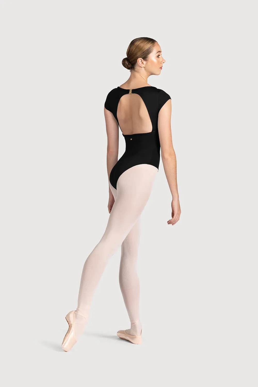 LM55103 - Mirella Miami Open Back Womens Cap Sleeve Leotard