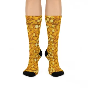Lucky Gold Coins Cushioned Crew Socks