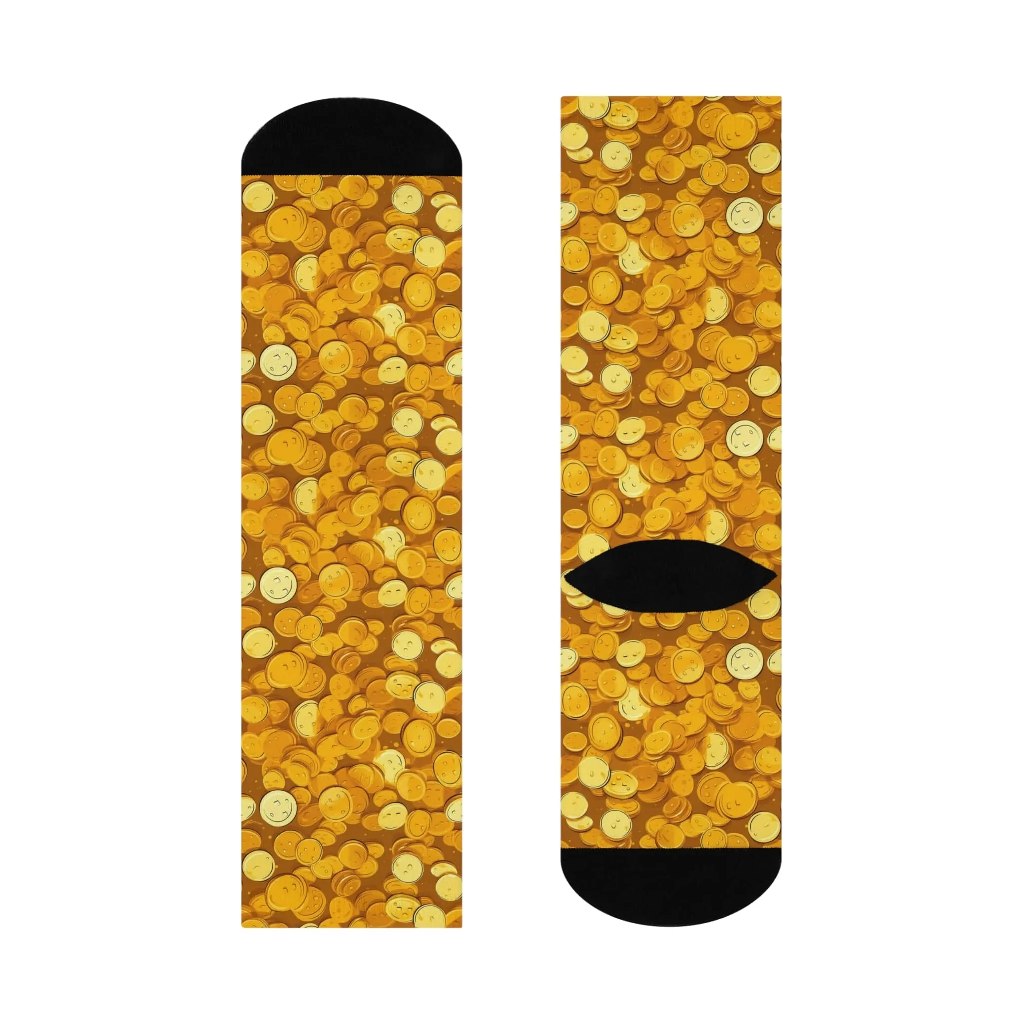 Lucky Gold Coins Cushioned Crew Socks