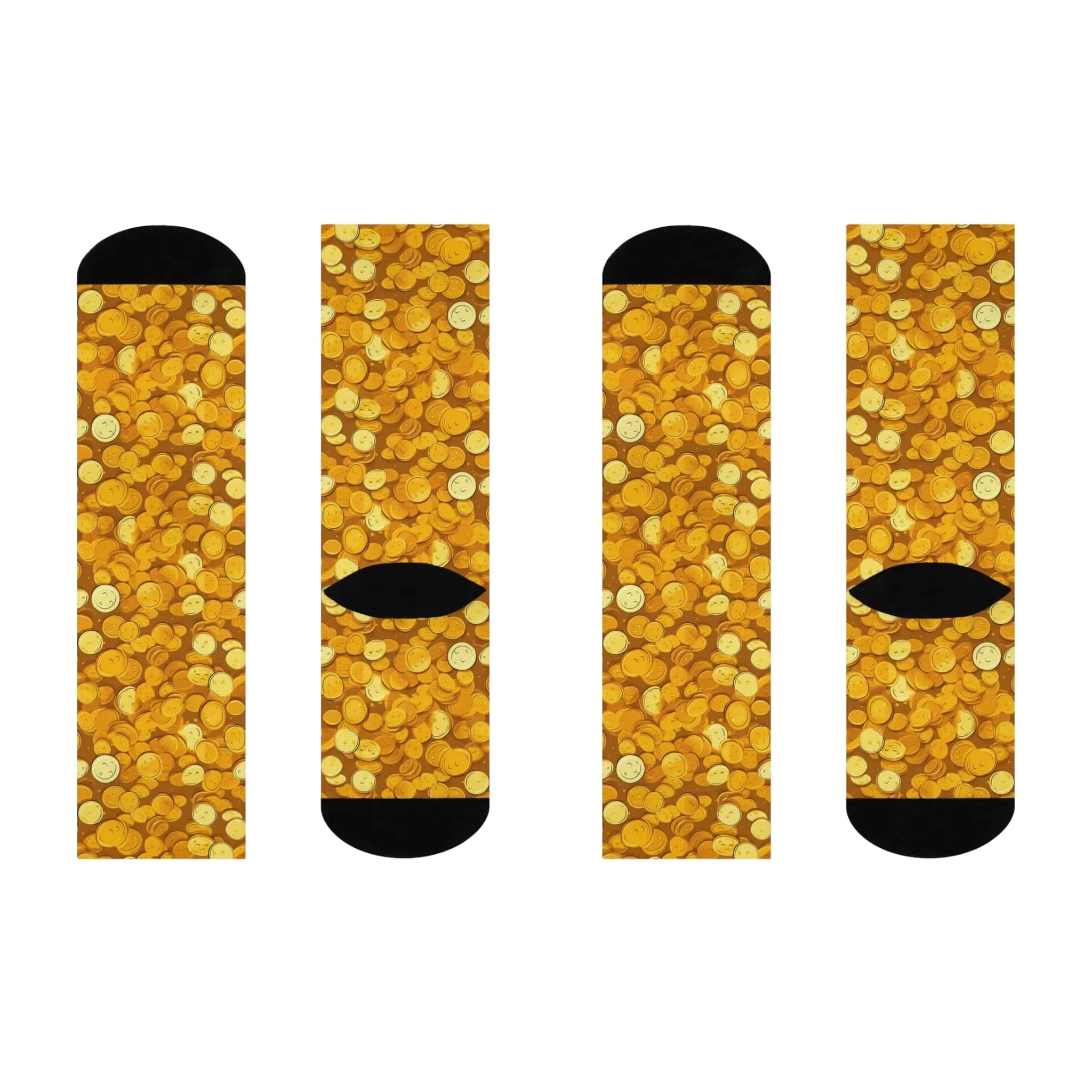 Lucky Gold Coins Cushioned Crew Socks