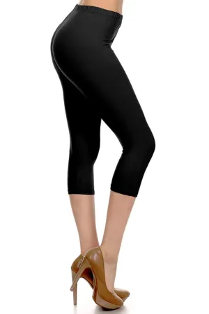Mallas Leggings Depot para damas, de tiro largo , pierna recortada estilo Capri, tallas normal y grande, disponibles en más de 33 colores