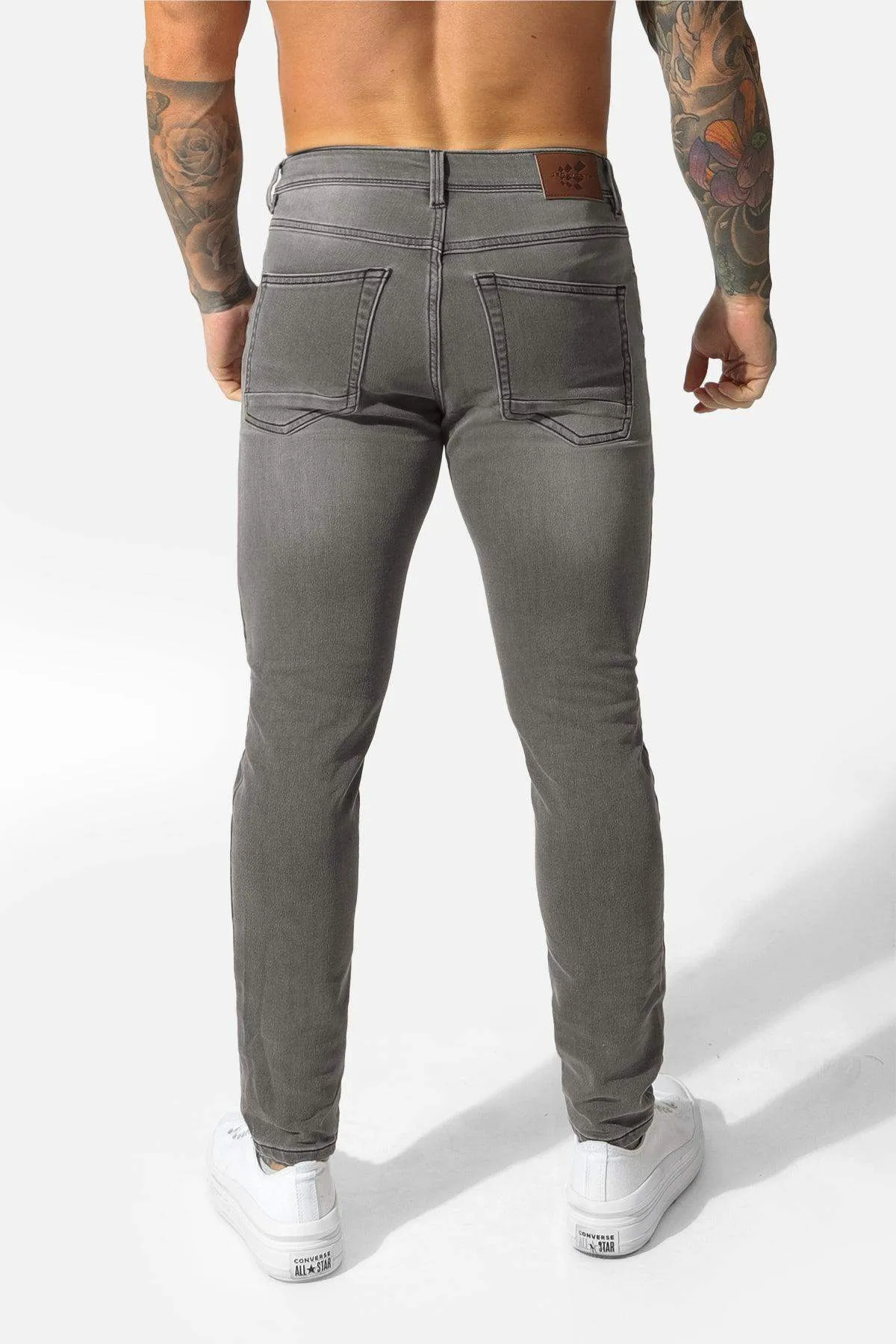 Men's Premium Fitted Stretchy Jeans - Faded Gray