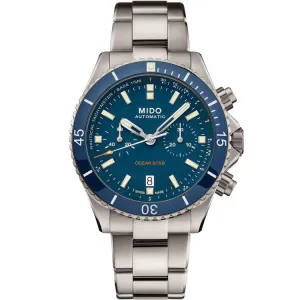 Mido Ocean Star Chronograph 44mm Blue Titanium Blue M026.627.44.041.00