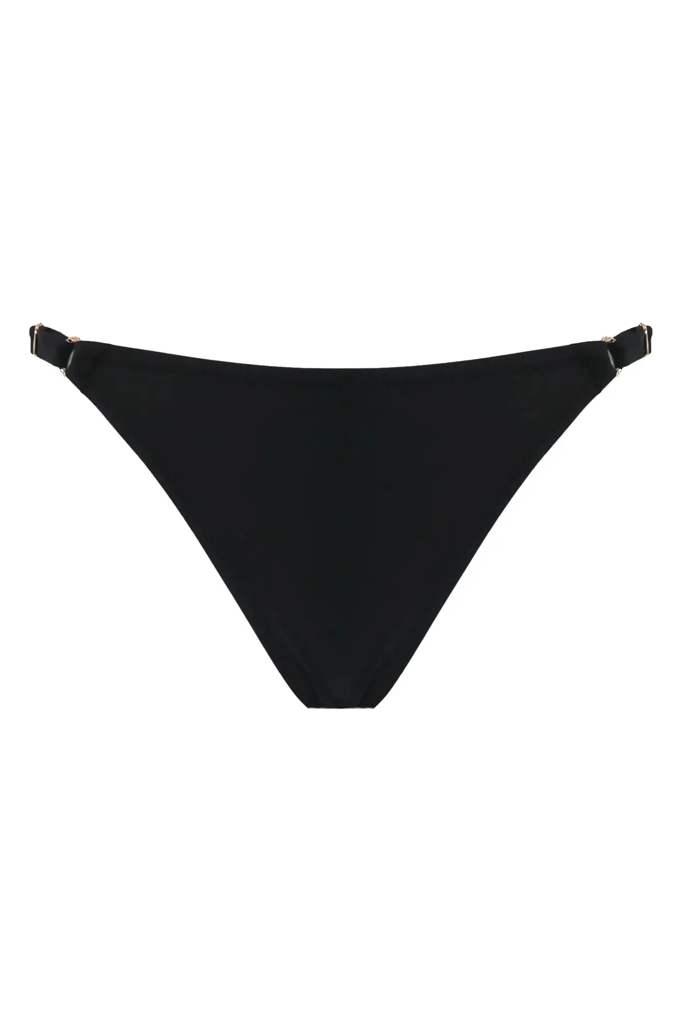 Mykonos Cowl Neck Adjustable Side Bikini Brief In Black - Pour Moi