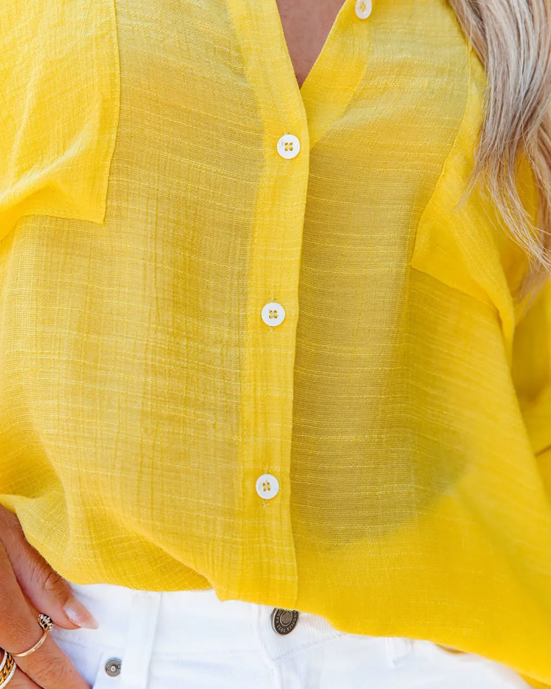 Namaste Woven Blouse - Yellow Dream
