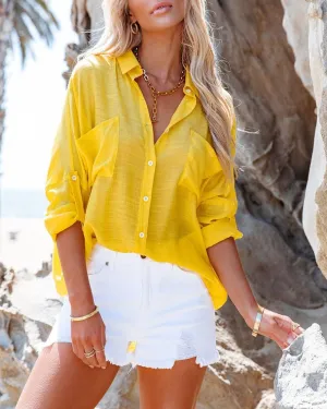 Namaste Woven Blouse - Yellow Dream