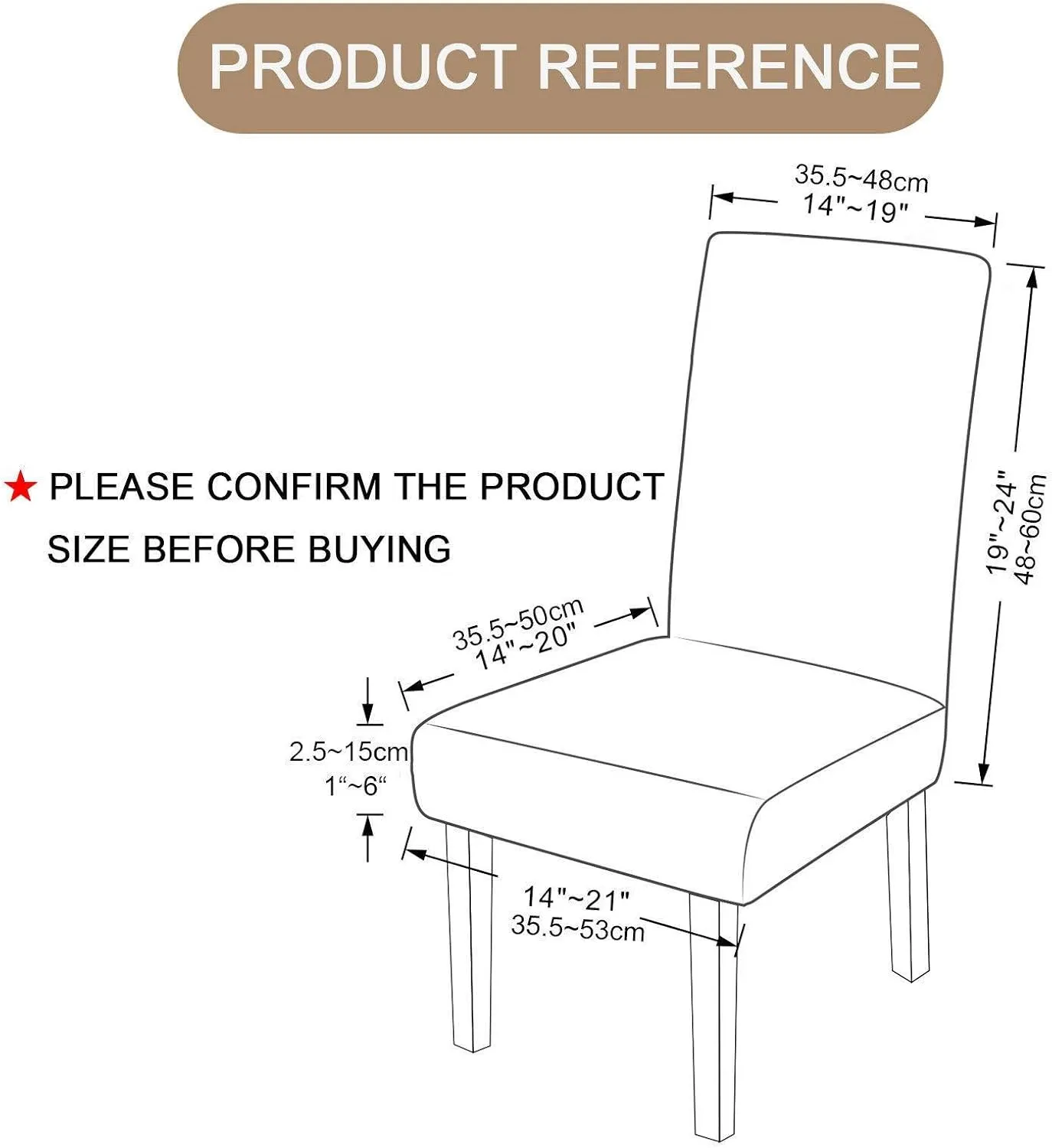 NEW Stretch Dining Chair Covers, Universal Chair Protector Twill Jacquard Removable Washable Chair Cover for Dining Room Kitchen-Khaki-Set of 4, Retails $63