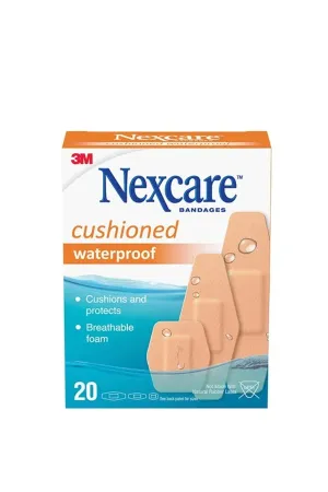 NEXCARE Cushioned Waterproof Bandages Assorted 20
