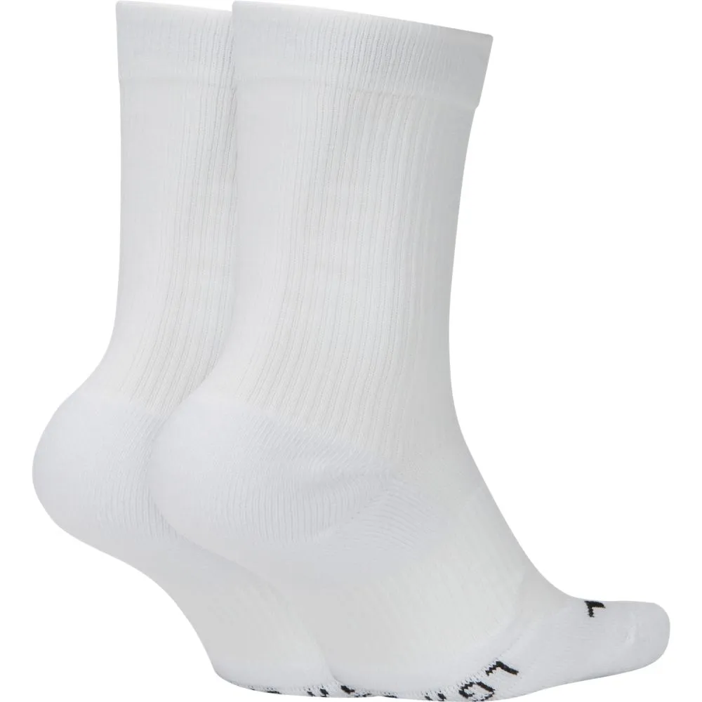 Nike Court Multiplier Cushioned Socks 2 Pack (White)