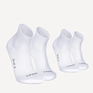 PACK OF 2 PAIRS OF RUN500 FINE CREW RUNNING SOCKS