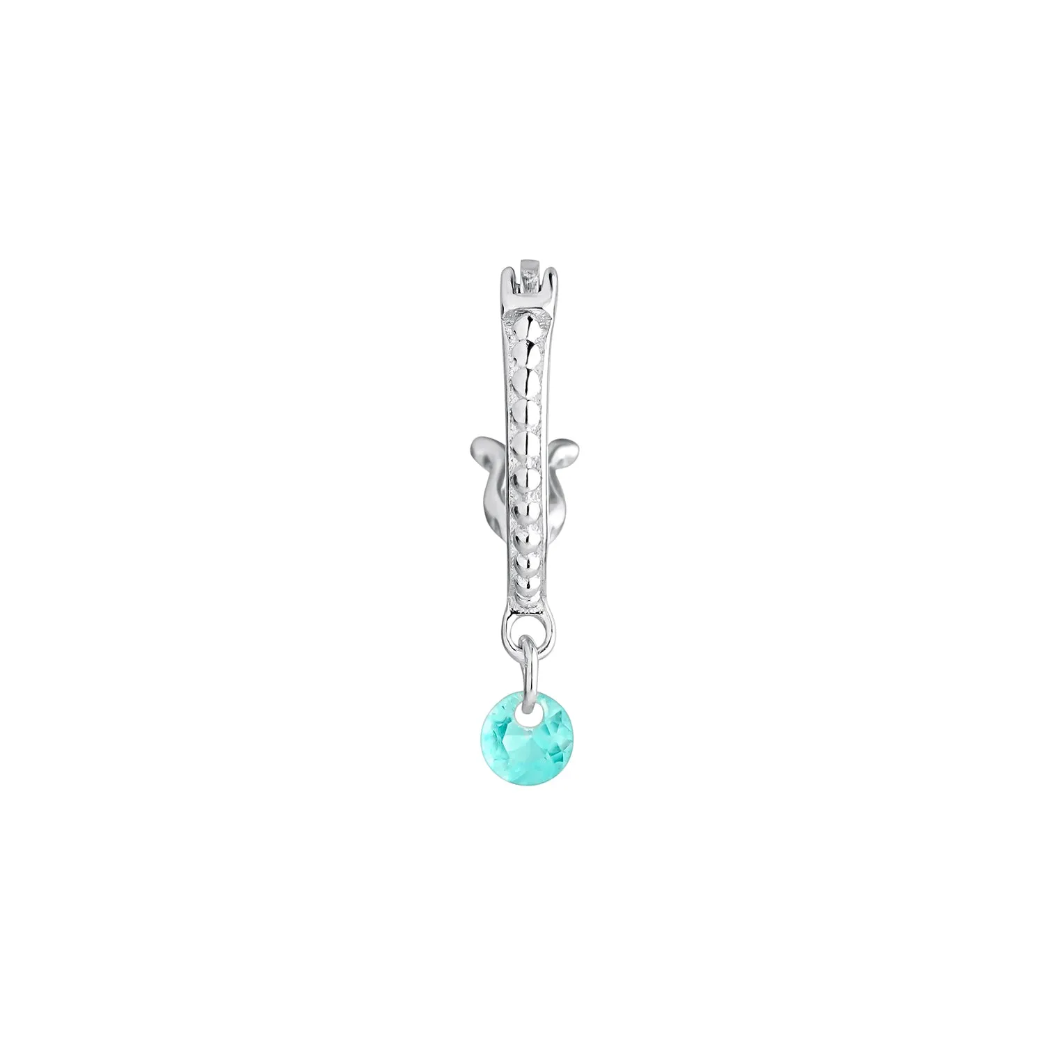 PENDIENTE PIERCING ARO DE PLATA PARAIBA CHIC-W